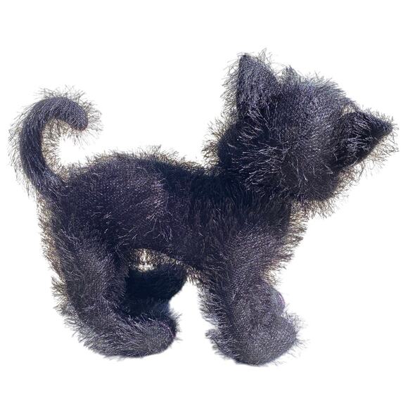 Black Cat Sound Motion Halloween Decor Vintage RUSS Scratches Kitty Purple Green - Picture 4 of 14